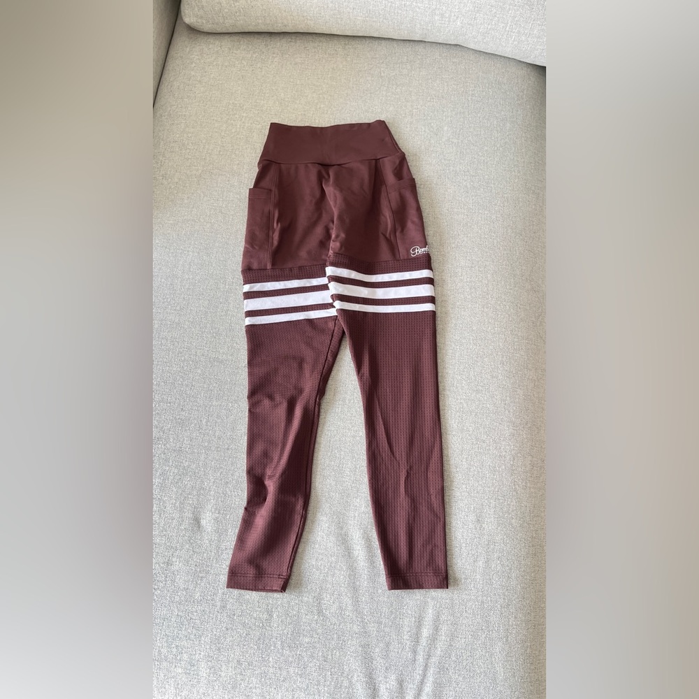 Bombshell scrunch thigh high leggings in brown